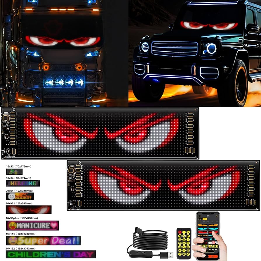Luces de Ojos de Diablo Flexibles y Programables para Coche